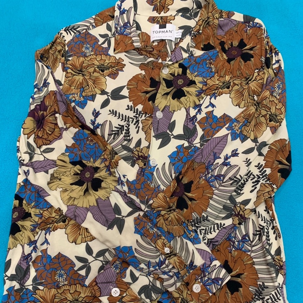 Silk/rayon TOPMAN BUTTON UP
